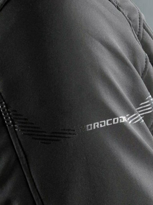 Nordcode X-City Herren Motorradjacke Softshell 4 Jahreszeiten Wasserdicht Schwarz