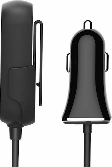 Forever Car Charger 5.8A with Ports: 4xUSB Black Color