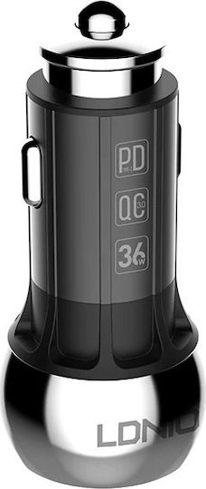 Ldnio C1 Car Charger with Fast Charging and One Port 1xUSB-A Grey Color