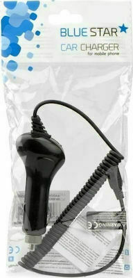Blue Star Car Charger 2A with Cable Micro-USB Blue Color
