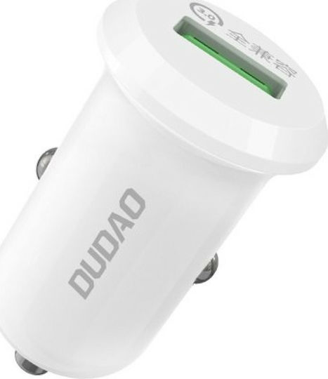 Dudao R4 Încărcător Auto 15W 4A Încărcare Rapidă cu un Port: 1xUSB Alb Culoare