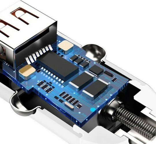 Dudao R4 Încărcător Auto 15W 4A Încărcare Rapidă cu un Port: 1xUSB Alb Culoare