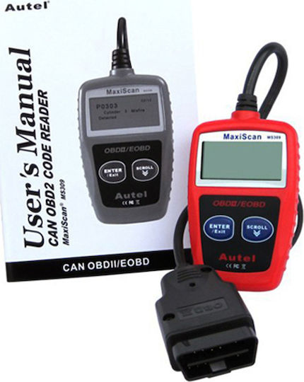 Autel MaxiScan MS309 Διαγνωστικό Αυτοκινήτου Ψηφιακό OBD 2 με Καλώδιο