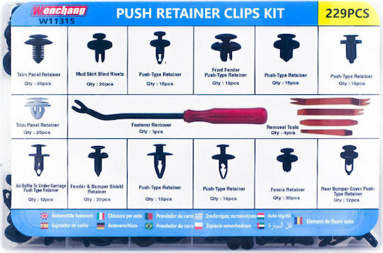 Factory Car Plastic Clips 229pcs