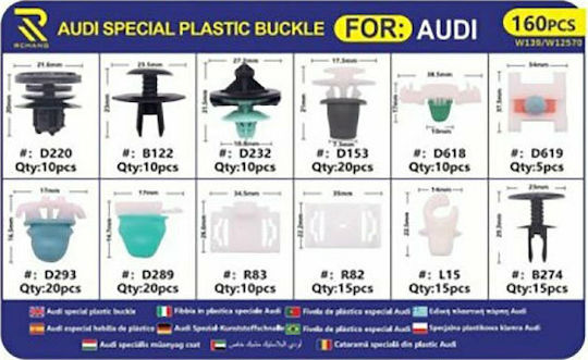 Car Plastic Clips 160pcs