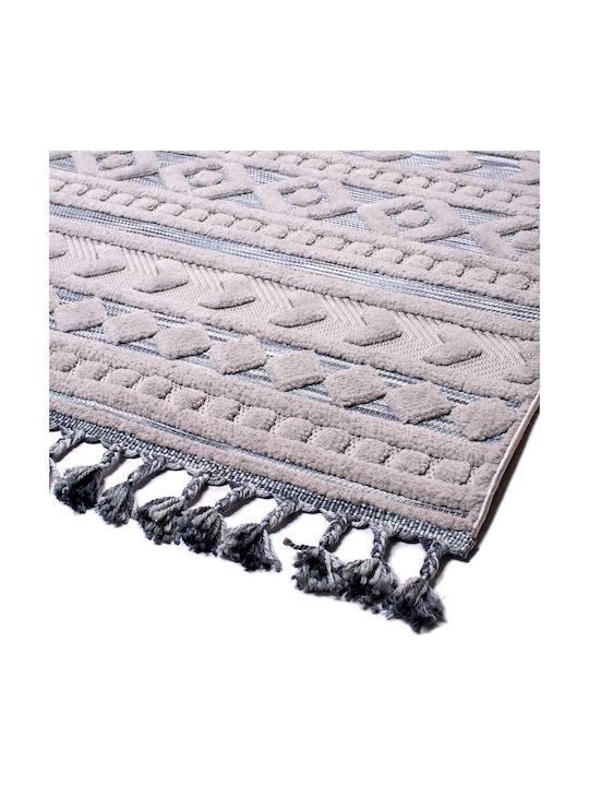 Viokarpet Ticuana 12086-G01 Rug Rectangular with Fringes Grey