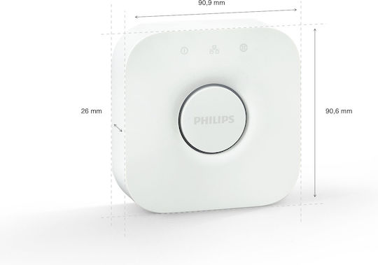 Philips Hue Bridge Умен Мост Bluetooth / Zigbee Съвместим с Google Home, Apple HomeKit, Alexa & Hue Bridge