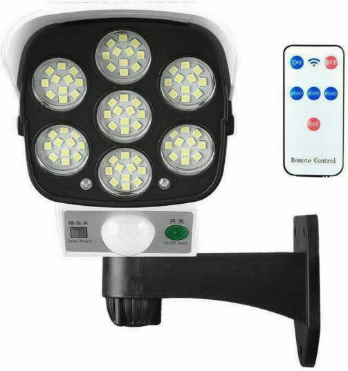 Factory JD-2178T Solar Dummy Surveillance Bullet Camera with LED Lighting White
