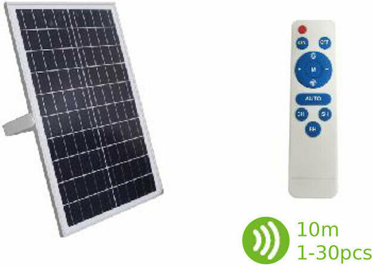 Aca Waterproof Solar LED Flood Light 25W Cold White 6000K with Photocell and Remote Control IP66