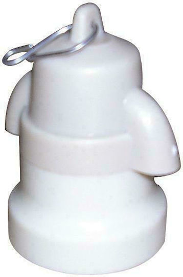 Eurolamp Power Socket with Socket E27 in White color Set 1pcs 147-23034