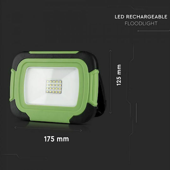 V-TAC Προβολέας Εργασίας Επαναφορτιζόμενος LED IP44 με Φωτεινότητα έως 1400lm
