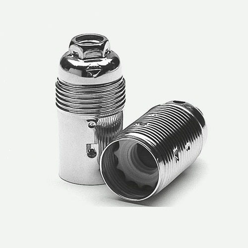 Arditi Stromstecker mit Steckdosenbuchse E14 in Silber Farbe Set 1Stück 035532