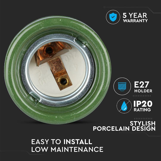 V-TAC VT-799 Ντουί Προέκτασης για Ντουί E27 Πράσινο 3797