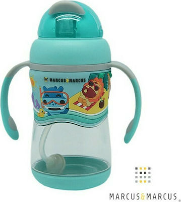 Marcus & Marcus Stage Sippy Toddler Plastic Cup 420ml for 12m+ Turquoise