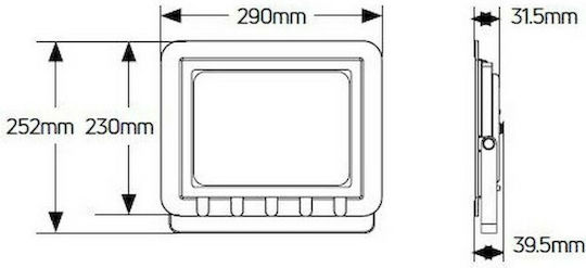 Geyer Rezistent la apă Proiector LED 100W Alb Rece 6500K IP65