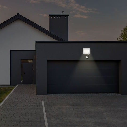 V-TAC Wasserdichter LED Flutlichter 20W Kaltweiß 6400K mit Bewegungssensor IP65