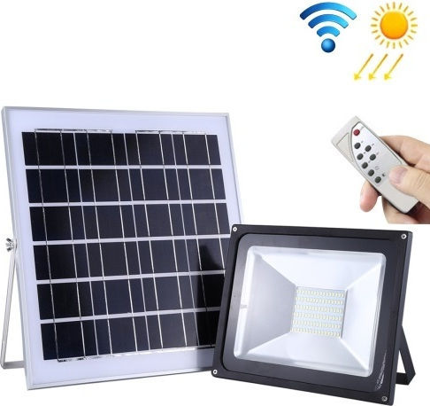 Factory Στεγανός Ηλιακός Προβολέας LED 20W Ψυχρό Λευκό 6000K με Τηλεχειριστήριο IP65