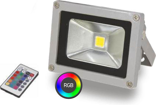 Spot Light Waterproof LED Floodlight 10W Cold White 6000K with Remote Control IP65