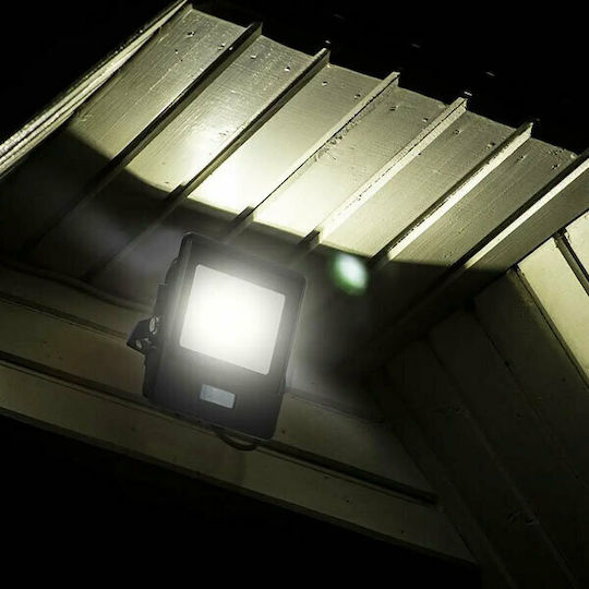 V-TAC Waterproof LED Floodlight 20W Natural White 4000K with Motion Sensor IP65
