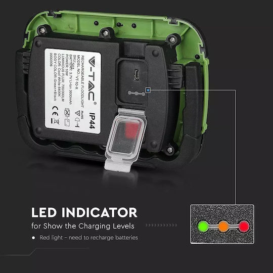 V-TAC Rechargeable Jobsite Light LED IP44 with Brightness up to 700lm VT-11-R