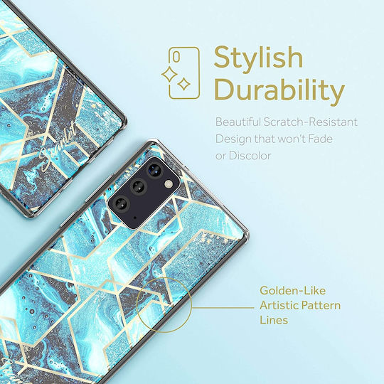 Ghostek Stylish Scarlet Back Cover Σιλικόνης Blue Waves (Galaxy Note 20)