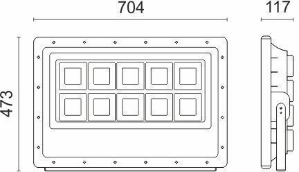 Spot Light Στεγανός Προβολέας LED 500W Ψυχρό Λευκό 6000K IP65