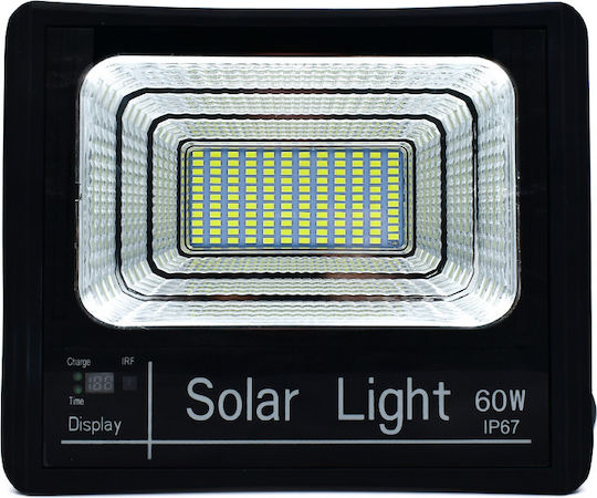 Factory Водоустойчив Слънчев LED Прожектор 60W Студено Бяло 6500K с Фотоклетка IP67