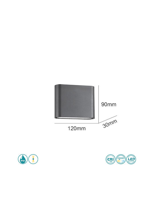 SoleLuce Επιτοίχια Εξωτερική Πλαφονιέρα LED IP54