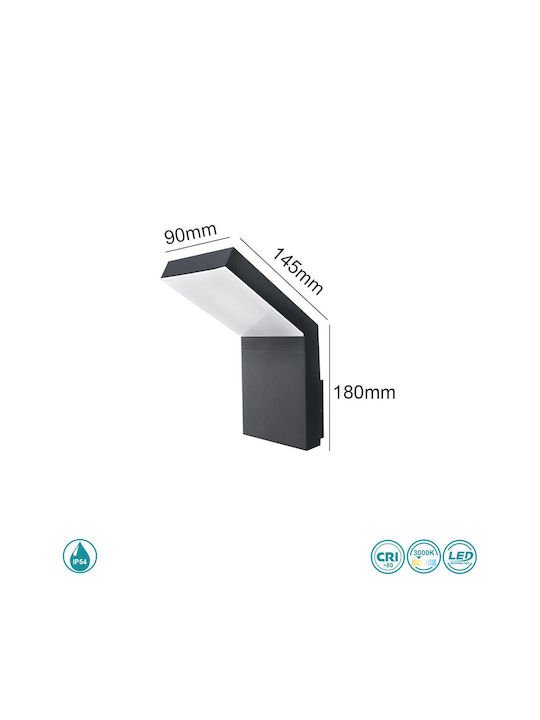 SoleLuce Επιτοίχια Εξωτερική Πλαφονιέρα LED IP54