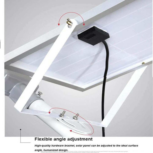 Street Solar Light 50W 5800lm Cold White 6500K with Photocell and Remote Control IP65