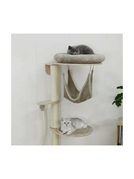 Kerbl Grappa Scratching Post Cat Trees Beige Wall Mounted 4 levels 80x53x204cm