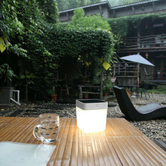 Lutec Cube Solar Light Floor 1W 100lm Warm White 3000K with Photocell IP44 12cmx12cmx13.3cmcm