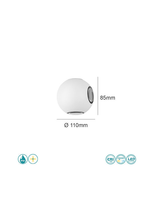 SoleLuce Επιτοίχια Εξωτερική Πλαφονιέρα LED IP54