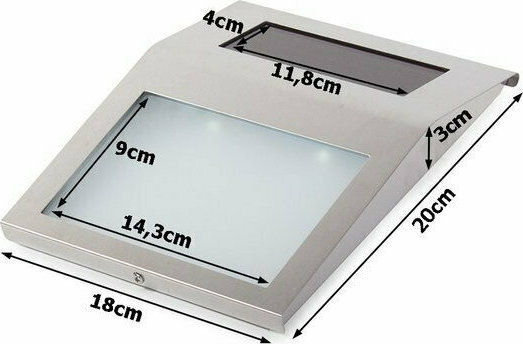 Wandmontiertes Solarleuchten Hausnummer mit Fotowiderstand 18x20cm