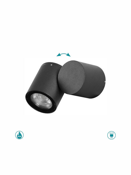 SoleLuce Wandmontiertes Außen-Spotlight GU10 IP54