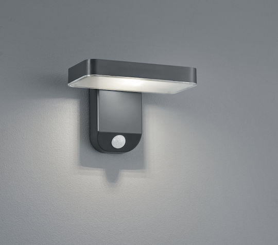 Trio Lighting Esquel Wall Mounted Solar Light 4.5W 290lm Warm White 3000K with Photocell IP44 18cmx12cmcm