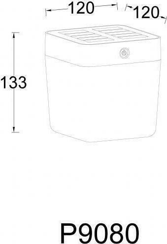 Lutec Cube Lampă Solară pardoseală 1W 100lm Alb Cald 3000K cu Fotocelulă IP44