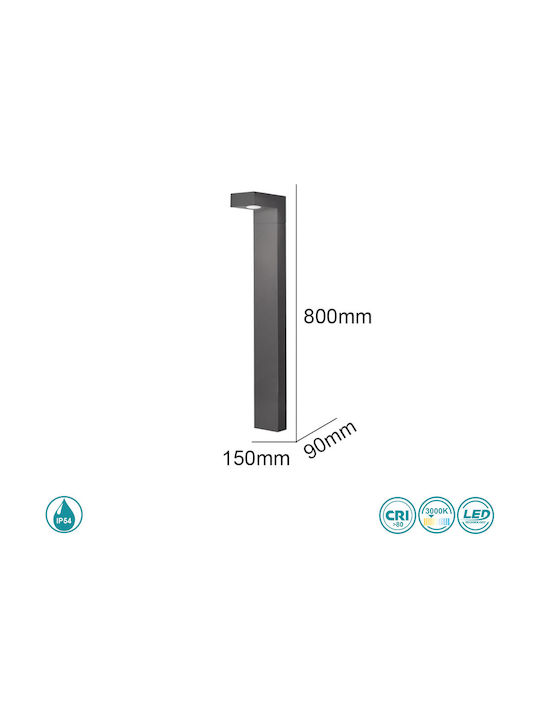 SoleLuce Outdoor Floor Lamp Small Post Exterior IP54 Black