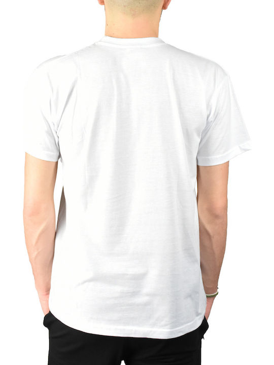 B&C E150 Ανδρικό Διαφημιστικό T-shirt Κοντομάνικο σε Λευκό Χρώμα