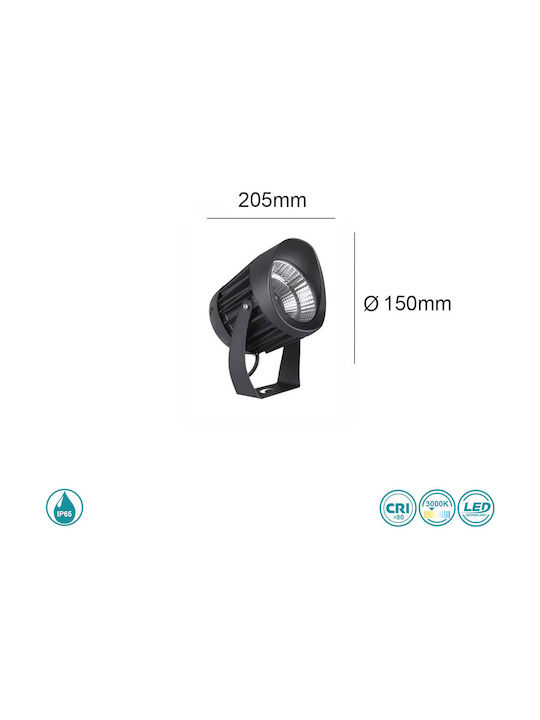 SoleLuce Lamp Projector Outdoor IP65 Black