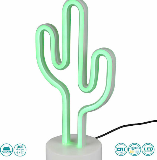 Trio Lighting Neon Decorative Table Lamp Cactus LED Cactus Trio Lighting Neon Decorative Table Lamp Cactus LED Cactus