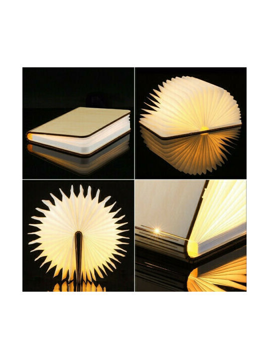 Gingko Διακοσμητικό Φωτιστικό Wood Grain LED Ρυθμιζόμενο Λευκό Βιβλίο