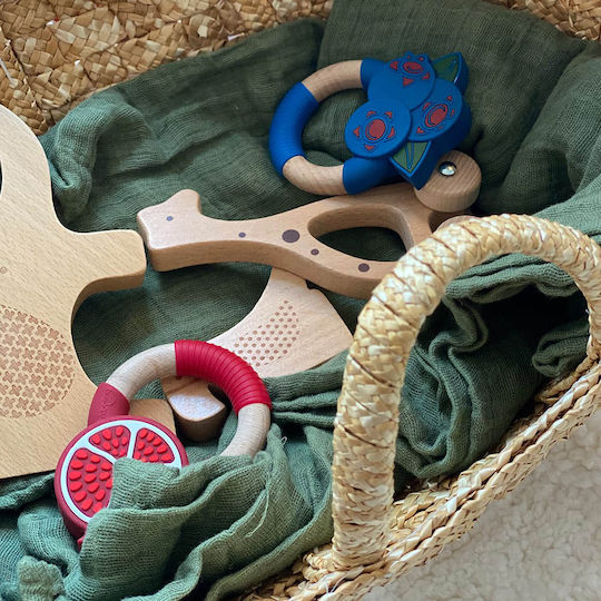 Nibbling Blueberry Teething Ring from Silicone for 3 Months+