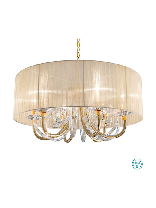 Ondaluce Castro Chandelier Lampshade 6xE14 Gold 70cm SO.Castro/6