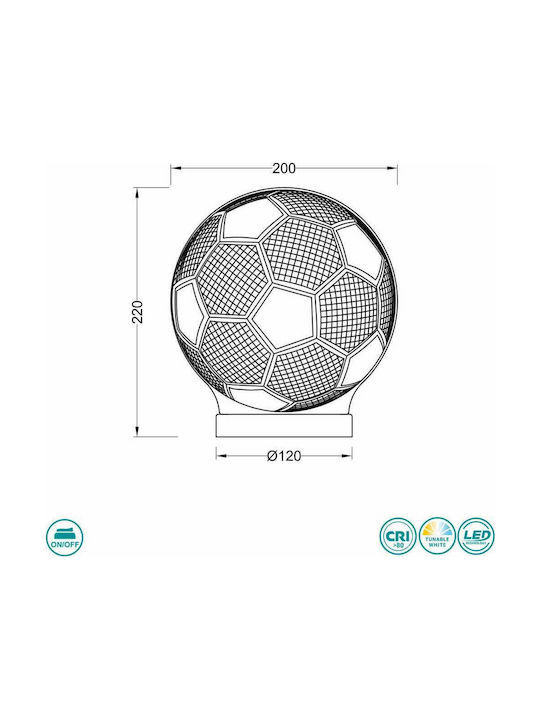 Trio Lighting Διακοσμητικό Φωτιστικό Ball LED 20x12x22εκ.