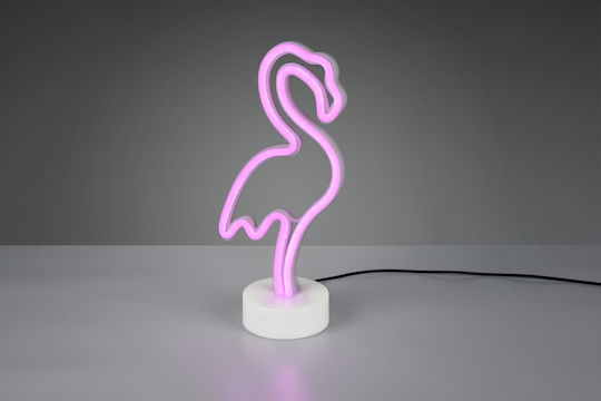 Trio Lighting Декоративна Лампа Фламинго Бял