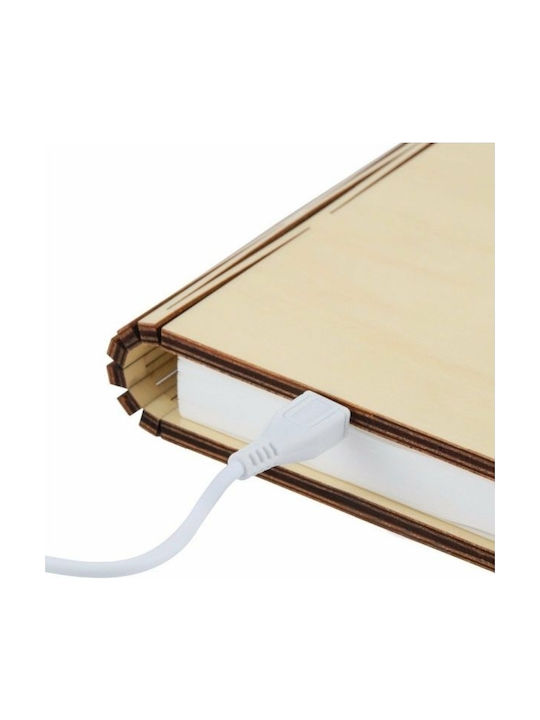 Gingko Smart Book Light Maple Dekorative Lampe Buchen Sie Braun