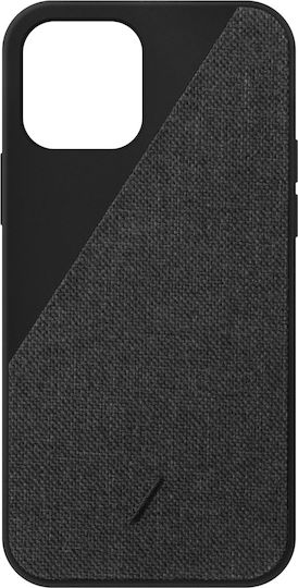 Native Union Clic Canvas Umschlag Rückseite Stoff Schwarz (iPhone 12 mini)