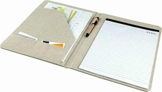 Contax Clipboard Bifold Conference for Paper A4 Beige Zeno 1pcs