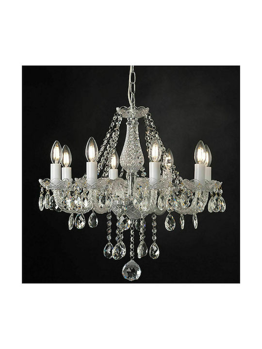 Aca Gladiolo Chandelier Ø57cm with Candlesticks Aca Gladiolo Chandelier Ø57cm with Candlesticks